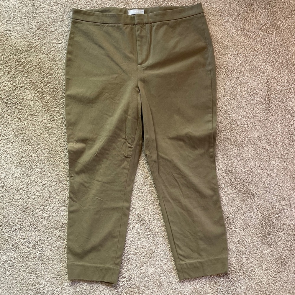 Everlane High Waist Trousers in Olive